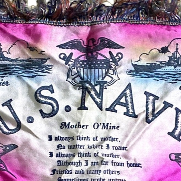 Vintage United States Navy Mother O' Mine Pillow Case Sham - Picture 10 of 13